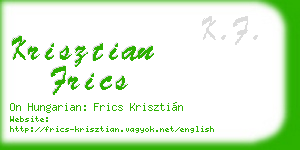 krisztian frics business card